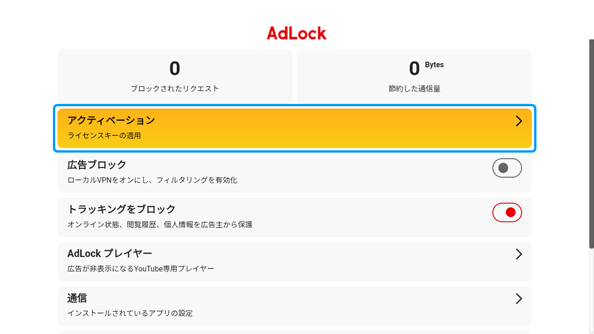 アクティベーション